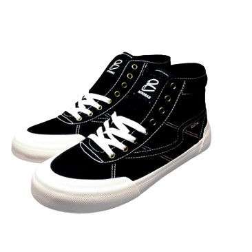 Sepatu Sneakers Pria Patrobas Equip High Black White / All Black / Charcoal Grey / Navy / Maroon / White Gum Original 100%-Black and White