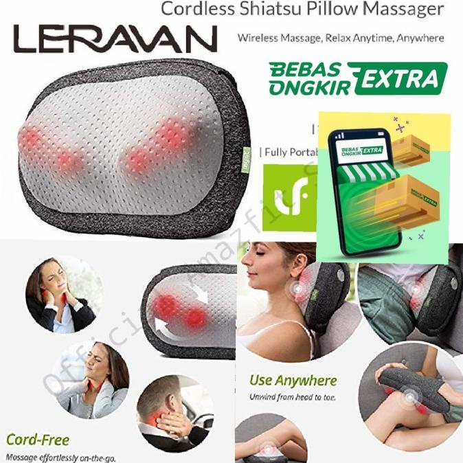 JUAL Leravan LF Wireless Massage / Massager Pillow - Alat Pijat Shiatsu