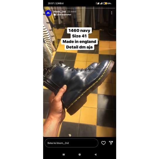 1460 navy dr Martens MIE