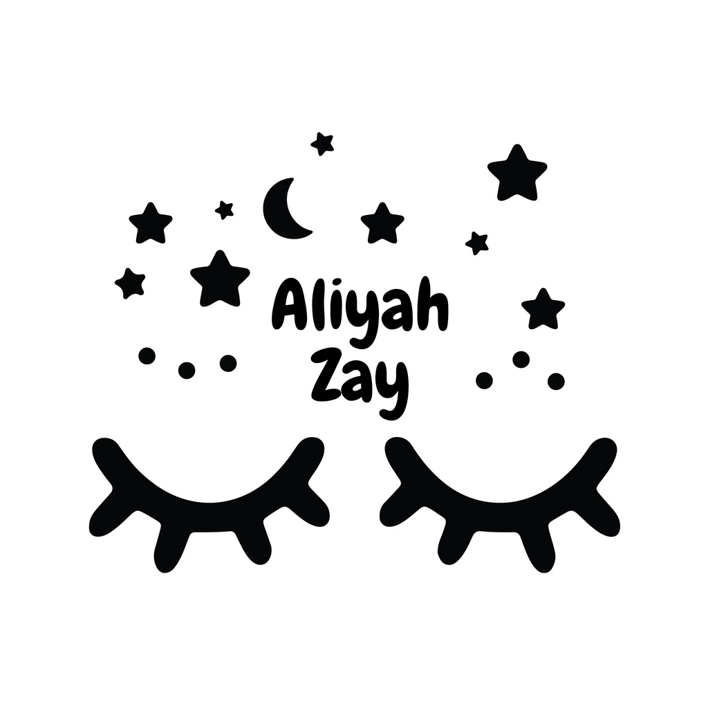 

WALL STICKER SLEEPY EYE HIASAN KAMAR DEKORASI DINDING