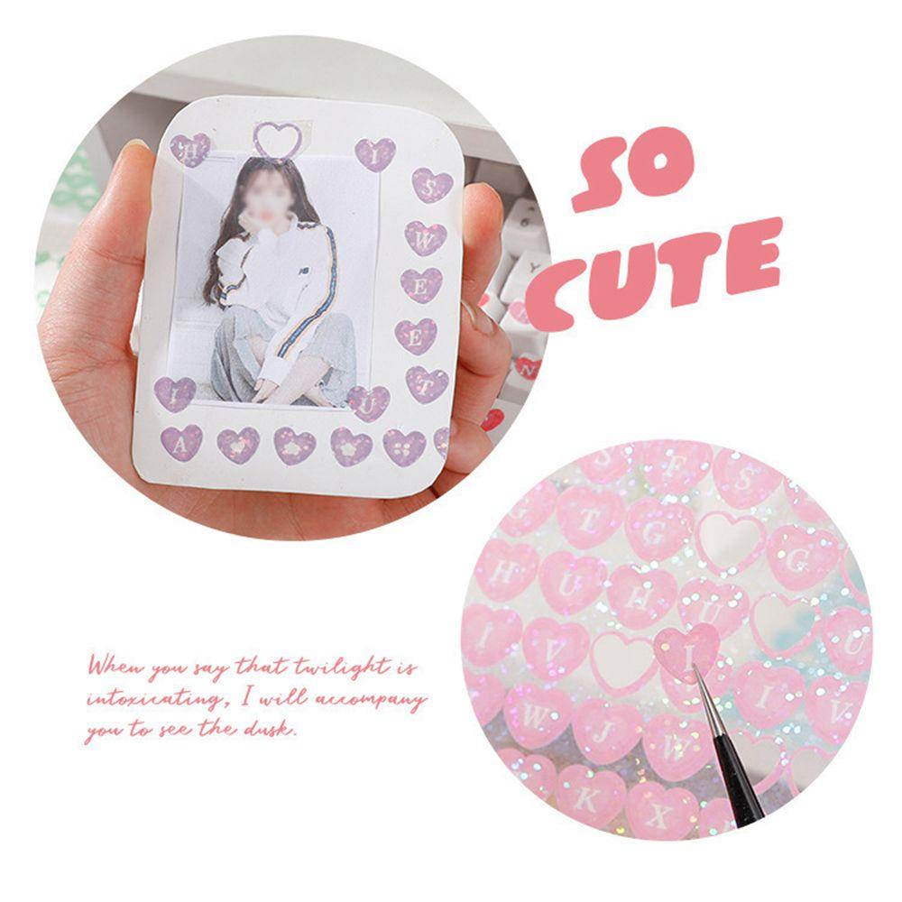 Populer Stiker PVC Scrapbook DIY Laser Huruf Alfabet Simbol