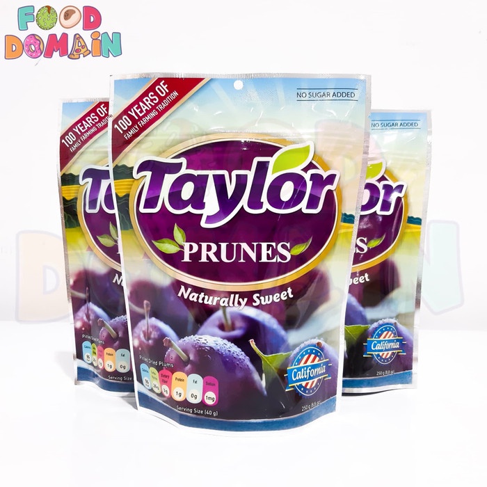 

Taylor Prunes Naturally Sweet - Buah Manisan Plum Kering - 250gr