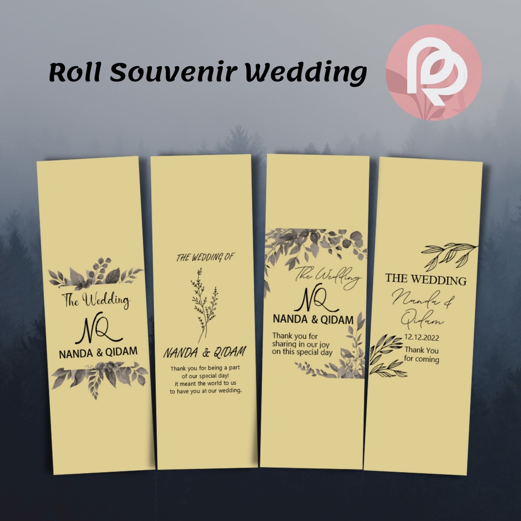 

ROLL HIJAB SOUVENIR LABEL PERNIKAHAN WEDDING PAPERBELT