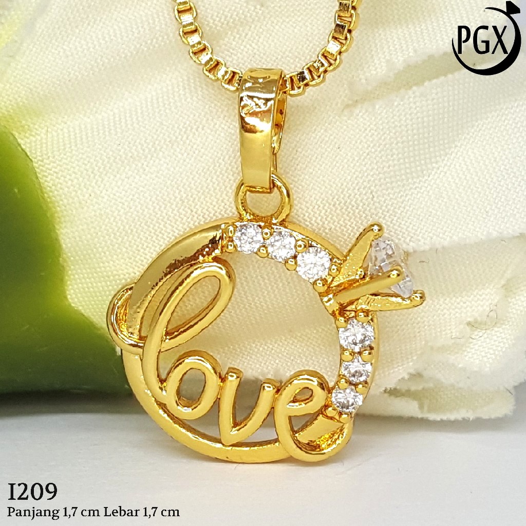 PGX Liontin Kalung Xuping Wanita Perhiasan Lapis Emas Aksesoris Fashion - I209