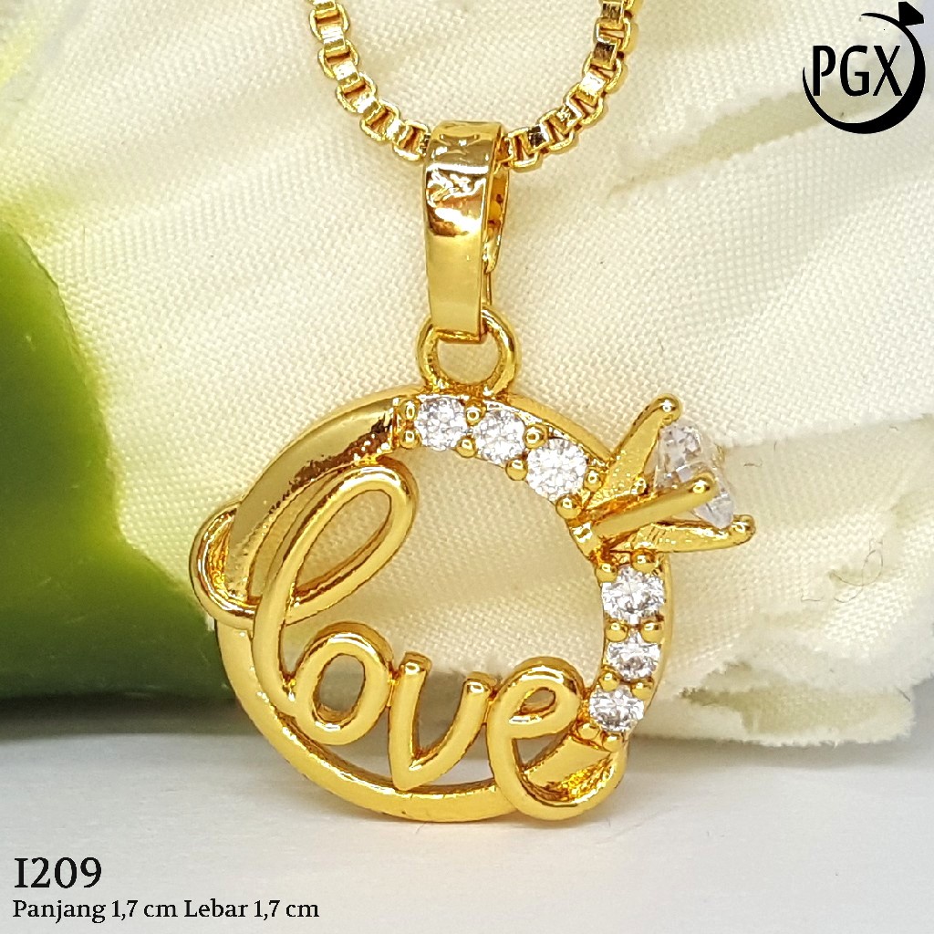 PGX Liontin Kalung Xuping Wanita Perhiasan Lapis Emas Aksesoris Fashion - I209