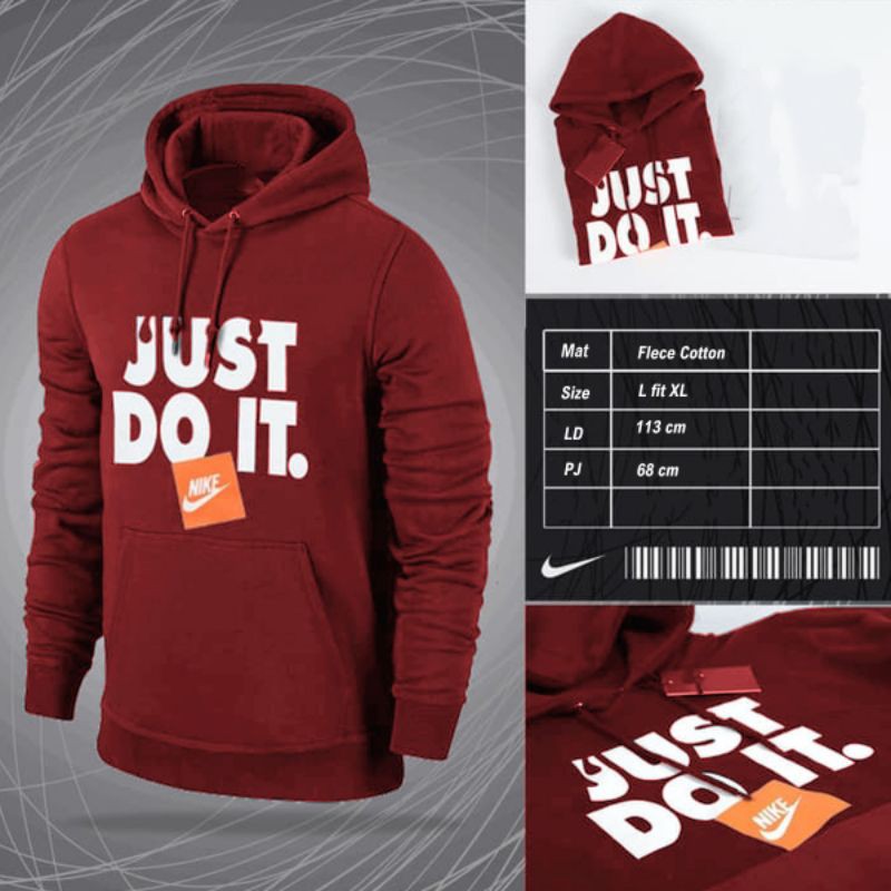 JAMPER HOODIE NIKE JUST DO IT/JAMPER/JAKET/HOODIE/JAMPER TERBARU/JAMPER CEWEK/JAMPER COWOK