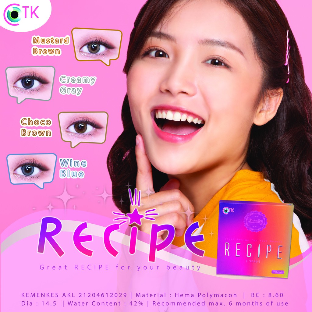 SOFTLENS MINUS SWEETY RECIPE (-0.50 sd -2.75) 14.5mm GRATIS TEMPAT SOFLEN