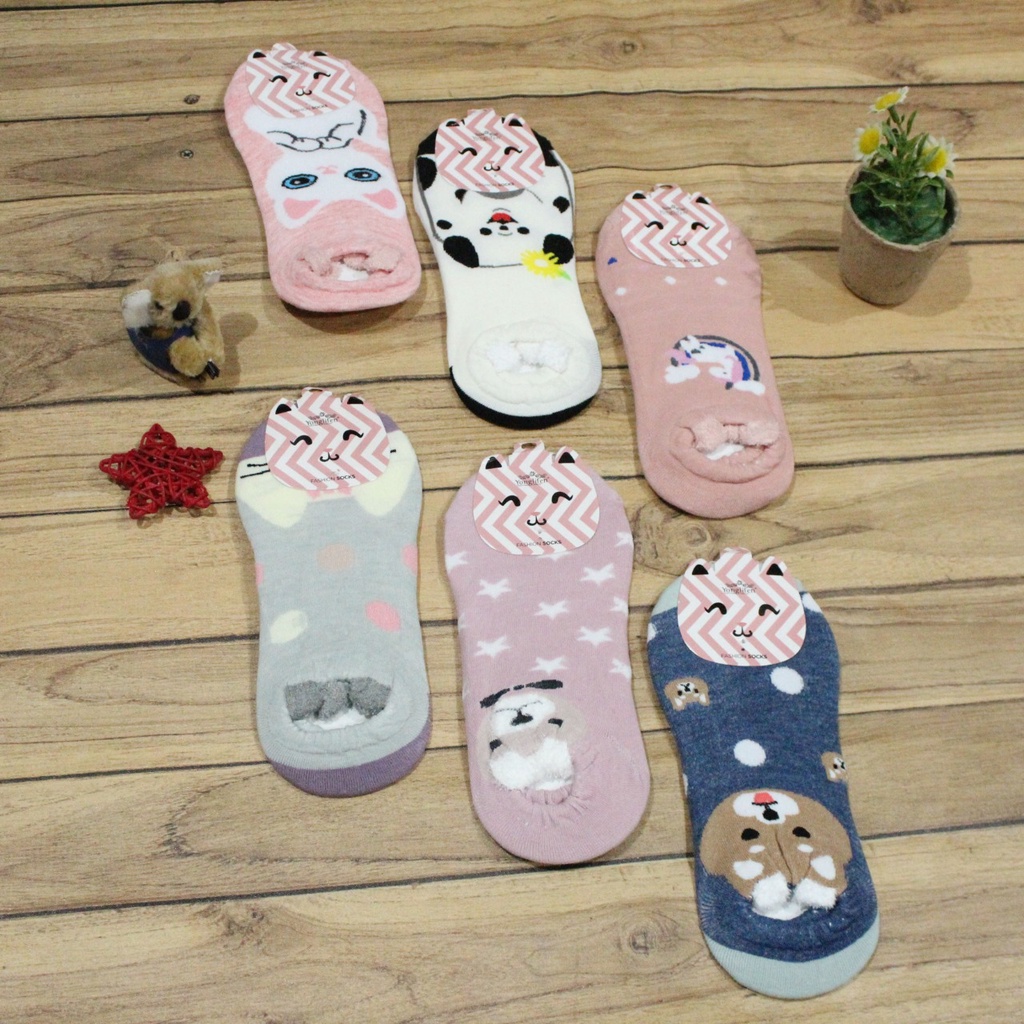 Kaos Kaki Korea Ankle Socks Cute Kaos Kaki Pendek Fashion Motif Lucu / Kaos Kaki Import Premium