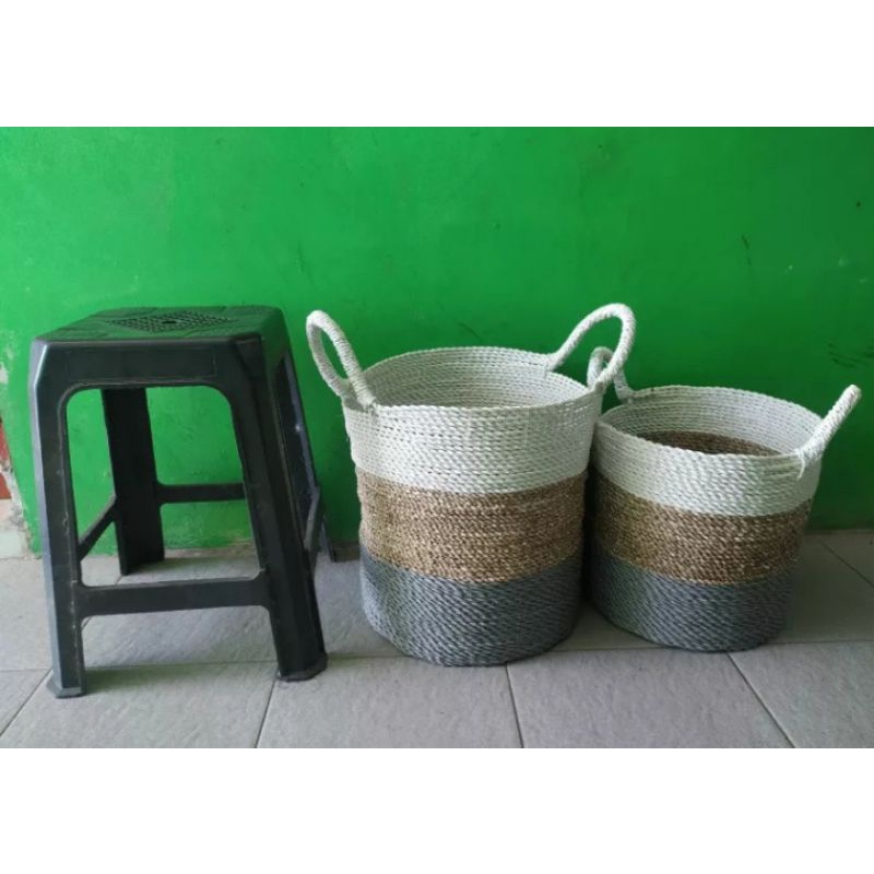 

keranjang anyaman isi 2 /keranjang anyaman seagrass