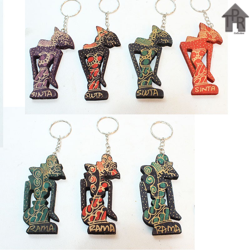 Kayu Batik | Gantungan Kunci Karakter / Gantungan Kunci Wayang - OBRAL 3PCS