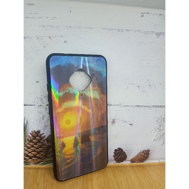 softcase gambar, karakter belakang bahan kaca vivo S1pro