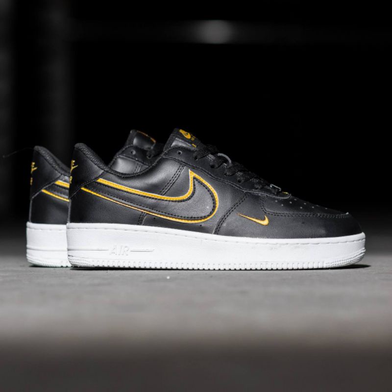 Nike Air Force 1 &quot;Double Swoosh&quot; Black Gold