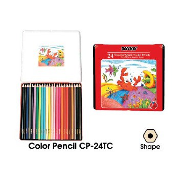 

Joyko Pensil Warna Dengan Metal Case Color Pencils Hexagonal Grip Cp-24Tc