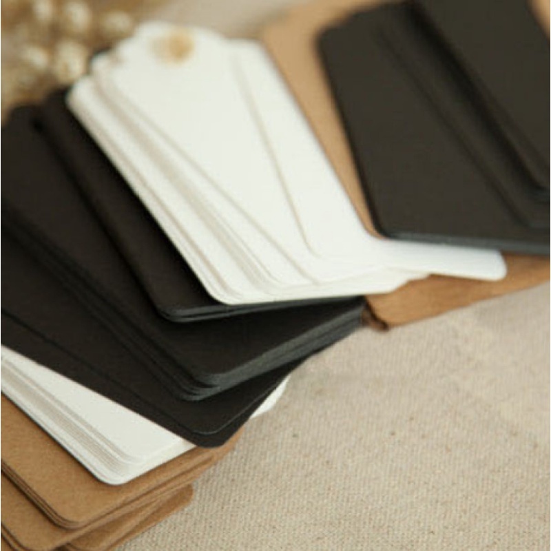 100pcs/lot Blank Hanging Labels 9x4.5cm Kraft Paper Material For Decoration