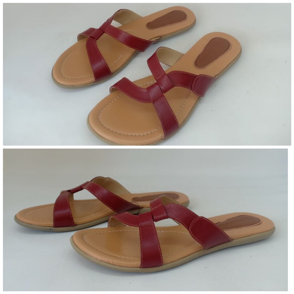 Sandal kulit wanita Sepatu kulit wanita wedges kulit asli