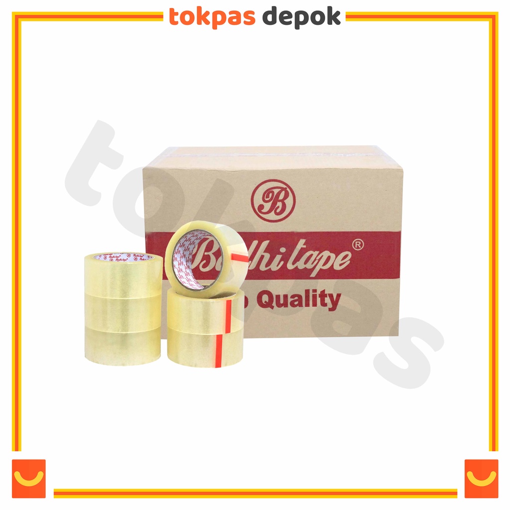 

[KHUSUS GOJEK/GRAB] 1 Karton Lakban Bodhi Tape 45 mm - 100 Yard Top Quality BY-017