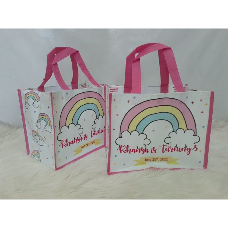 

tas souvenir ultah tenteng full banner custom Uk. 25x20x14 cm
