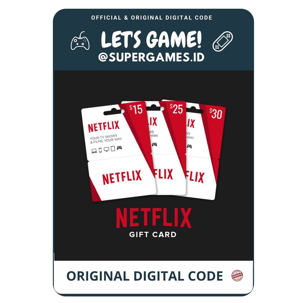 [RESMI] Netflix Giftcard 15 US dollar Shopee Indonesia
