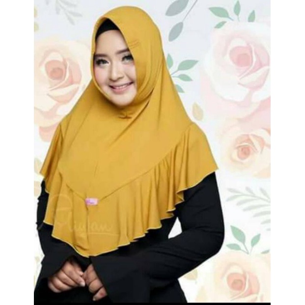 [Fashion Muslim] KHIMAR PINGUIN GELOMBANG | Hijab instan rempel Jersey tebal syar'i terlaris