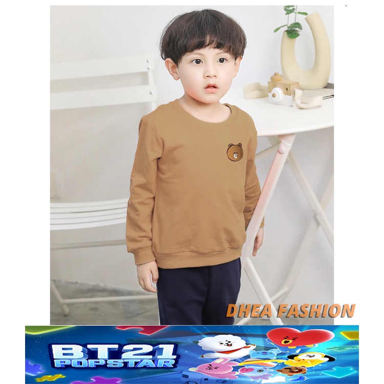 🅳🅵 Sweater Anak BTS  Korea Style | Sweater Anak Perempuan &amp; laki-laki  | Dhea Fashion