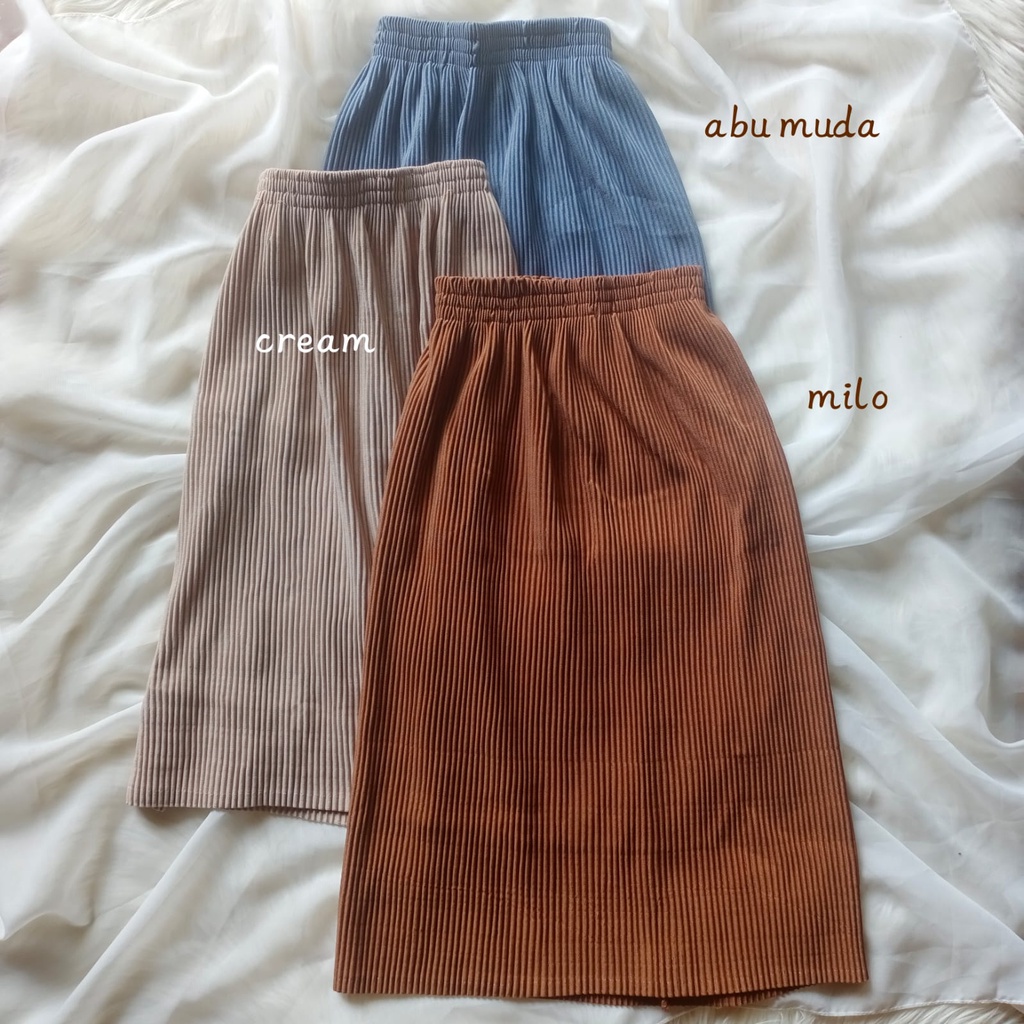 ROK SPAN ANAK  PLISKET LIDI BAHAN HYGET PREMIUM