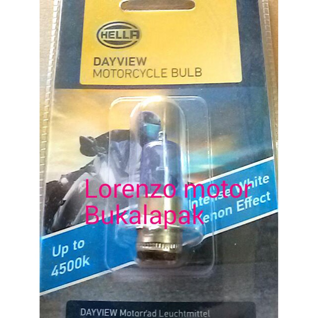 Bohlam halogen H6 Hella HID motor bebek matic kaki 1