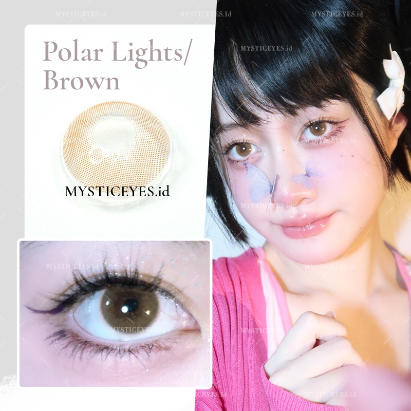 [✅COD] MYSTICEYES SOFTLENS POLAR LIGHTS SERI LENSA KONTAK MINUS  -1.00 S/D -8.00 14.2MM