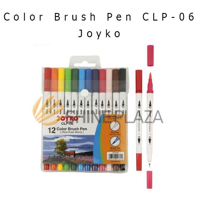 

Ed6Code Color Brush Pen Joyko 12 Warna CLP-06 - Brush Pen Murah(terbaru)C9L7