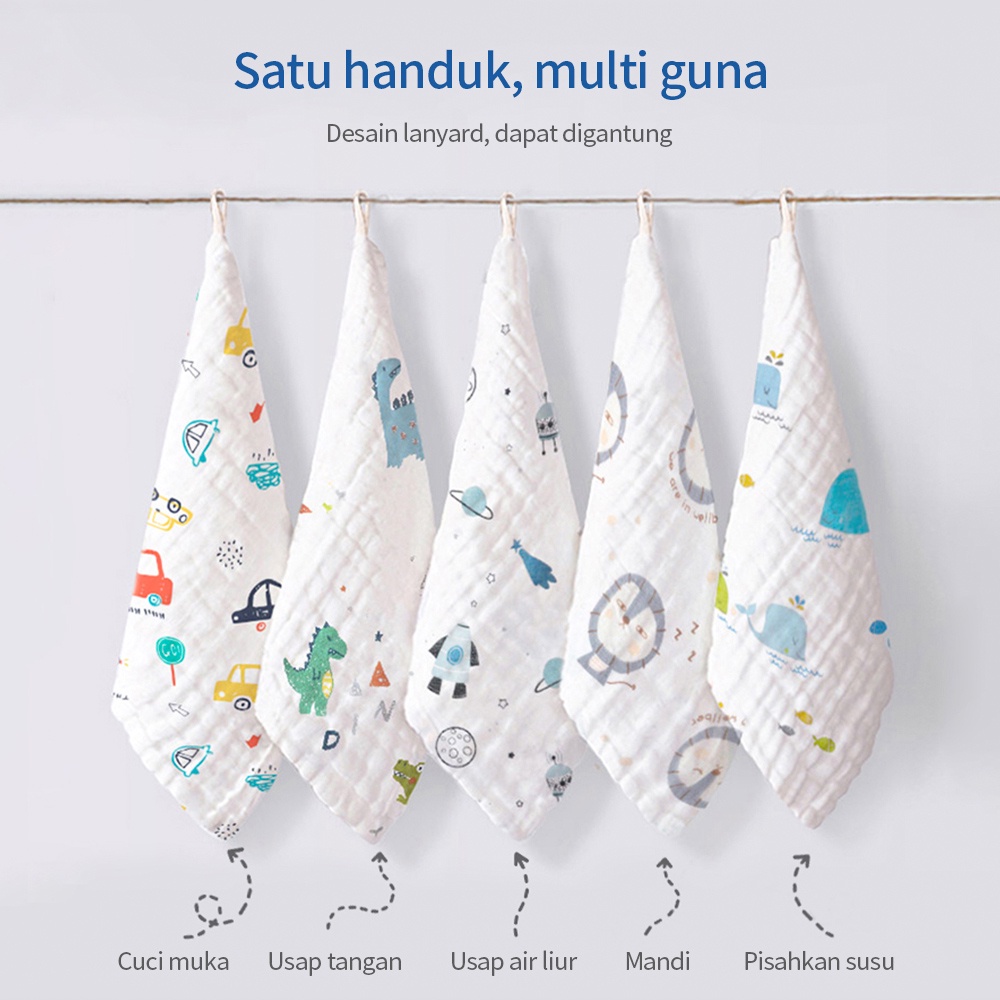 Aikoky Sapu tangan bayi Lembut sleber air liur bayi 25x25cm