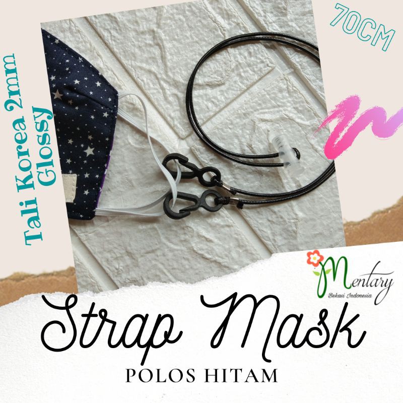 STRAP MASK 2in1 TALI KOREA POLOS TALI PERUSIK KALUNG MASKER CONNECTOR MASKER