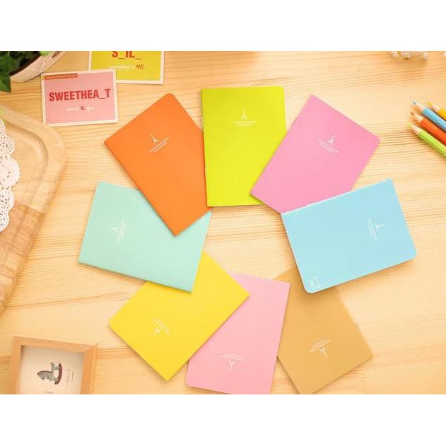 

BARU paris eiffel rainbow Mini pocket Notebook,notepad/ buku catatan tulis