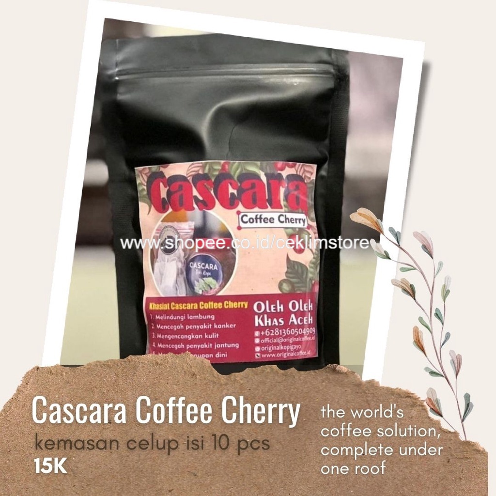 

Cascara Coffee Cherry Kemasan Celup Isi 10 Pcs