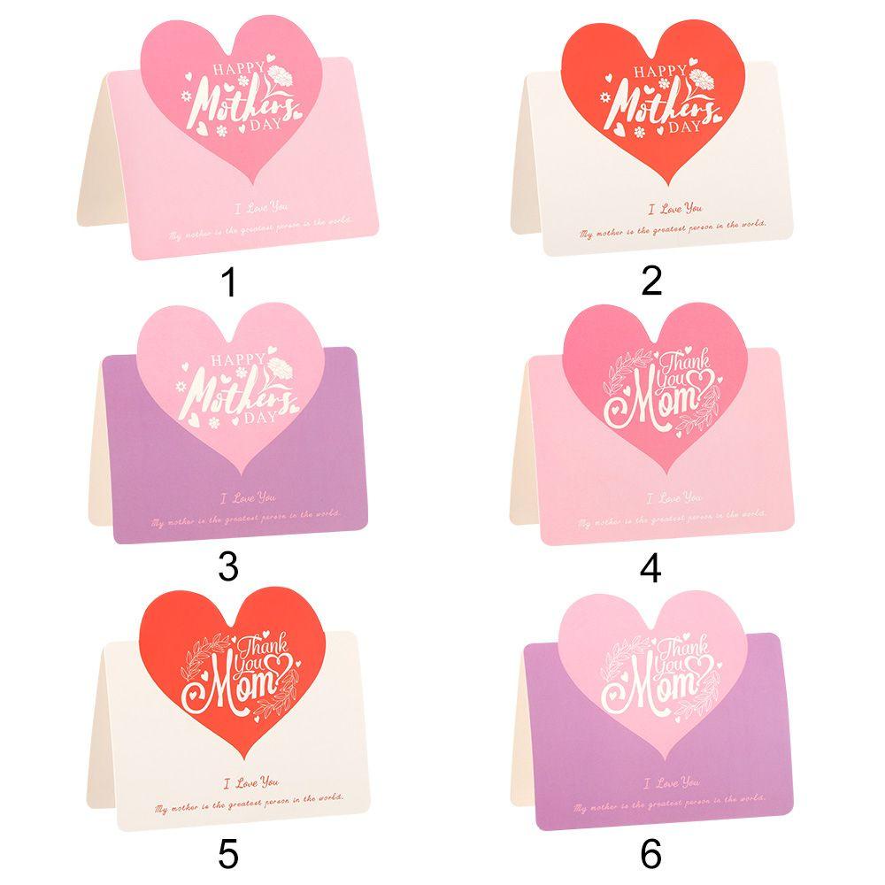 R-flower 10Pcs/Lot Kartu Ucapan Festival Blessing Card Ulang Tahun Love Heart