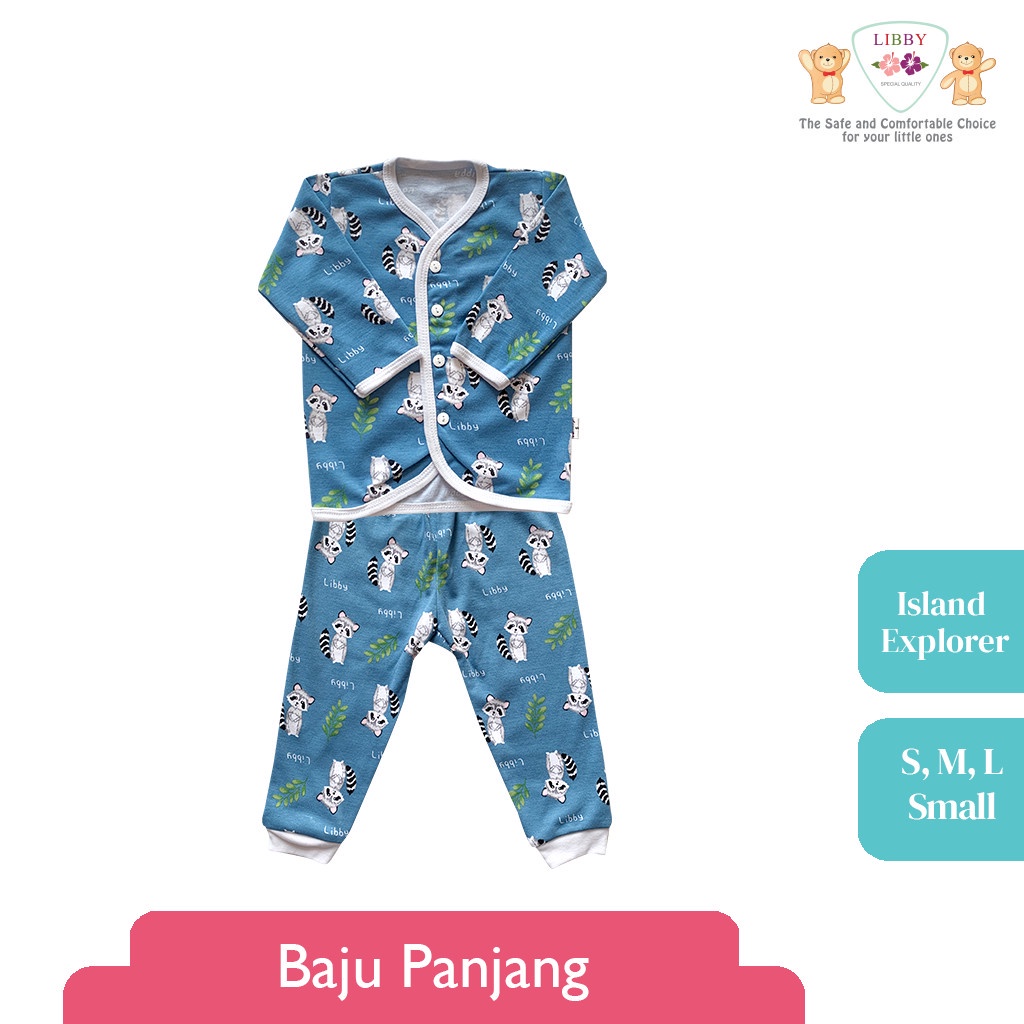 Baju Bayi Setelan Panjang Anak Kecil Motif LIBBY Island Explorer (1 Stel)