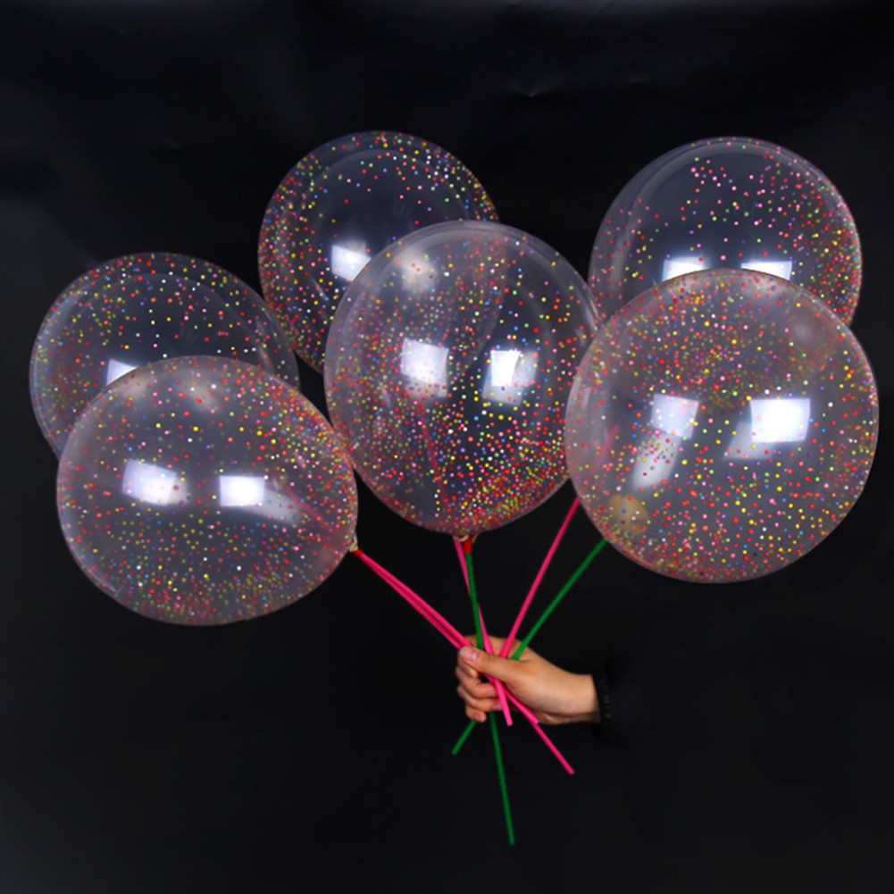 Balon Latex Transparan Motif Polkadot Warna Warni Ukuran 12 Inci Untuk Dekorasi Pesta Pernikahan