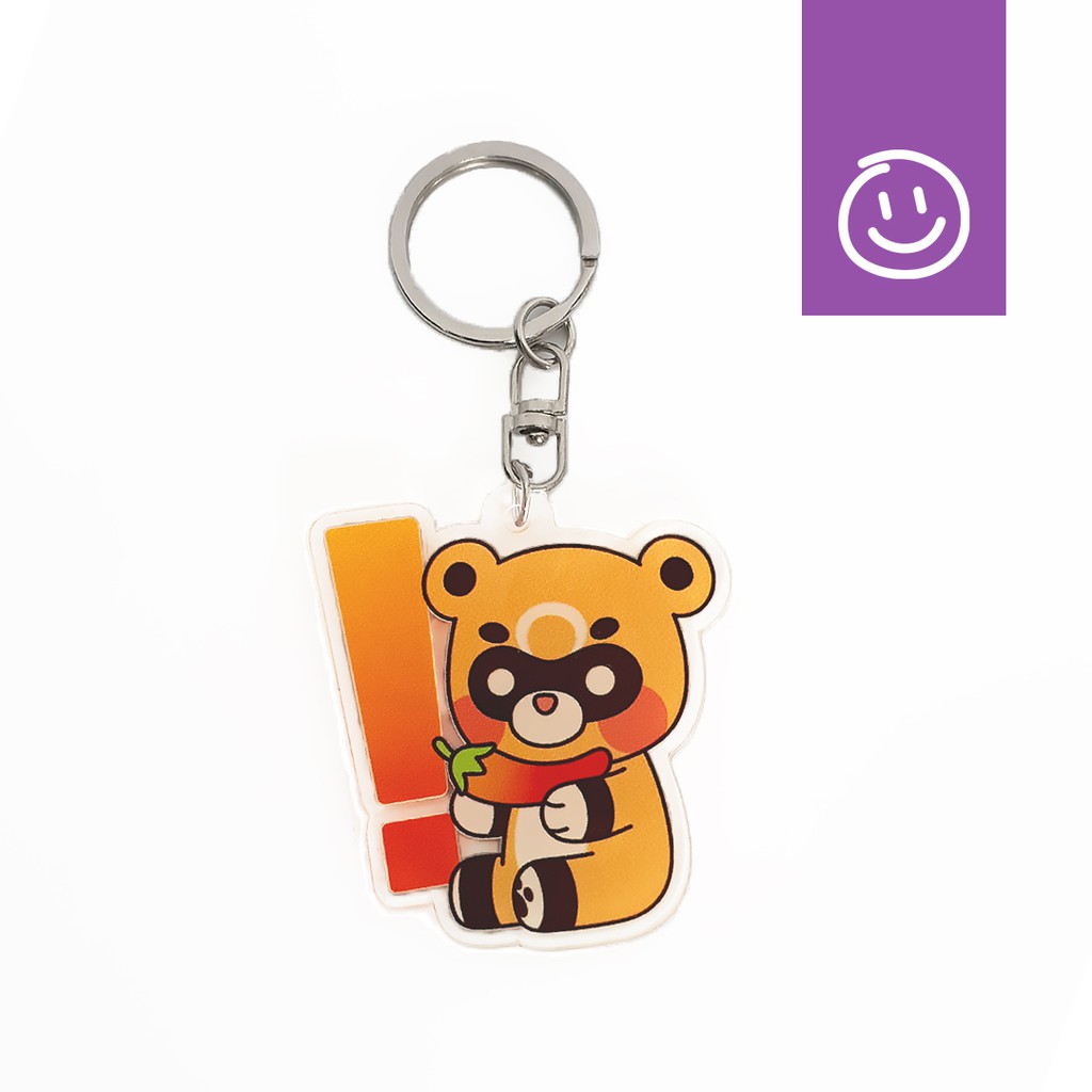 Genshin Impact Keychain Xiangling - Guoba | Gantungan Kunci Genshin Impact
