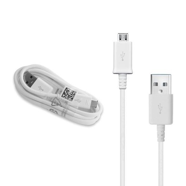 Cable Data White-Black Type A Micro USB Samsung A01 A01Core A02 M02 A03 A03Core A10 A10s M10 J1-Mini A710 A7 A510 A5 A310 A3 A7-2018 A6 A6+ A9-PRO M01 M01 Core Kabel Data Warna Putih-Hitam ORI USB Original Galaxy Adapter Charger Plus Fast Charging S 4G 5G