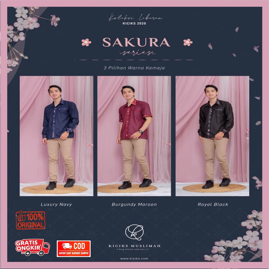 KICIKS SAKURA KOKO DEWASA  & KHIMAR SAKURA // KEMEJA KOKO DEWASA MOTIF// READY STOCK & SIAP KIRIM