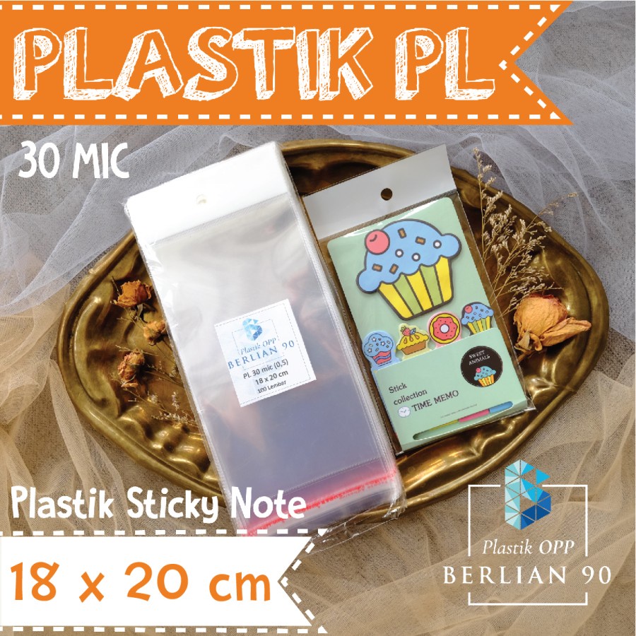 

18x20 cm Plastik Opp Gantung Tebal / Plastik Display Aksesoris