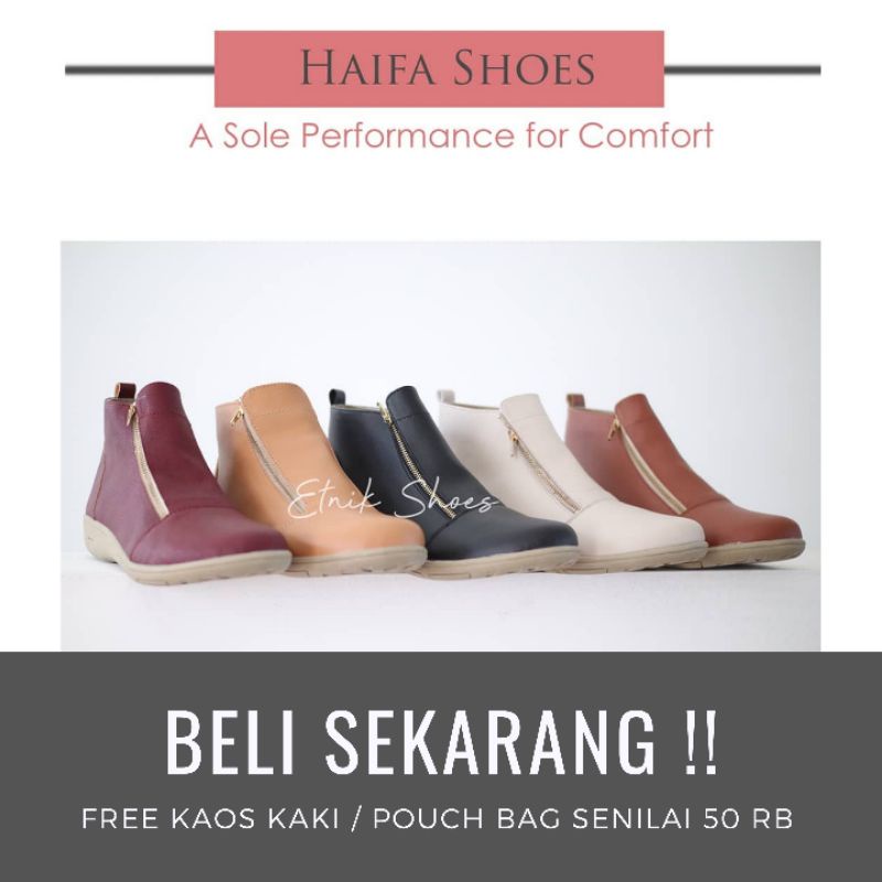 Sepatu Boots Wanita Trendy 2021 Haifa Boots by Etnikshoes Original