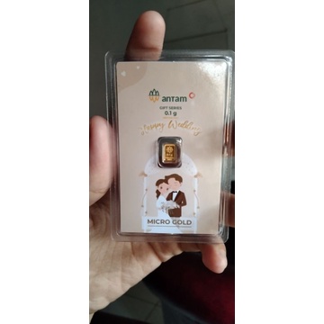 Emas Antam Gift Series 0,1 gram Happy Wedding