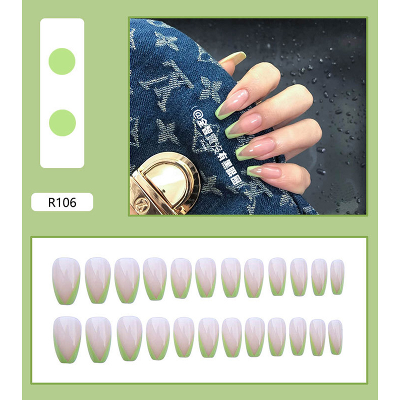 R101-r120 24pcs / Kotak Kuku Palsu Full Cover Untuk Nail Art