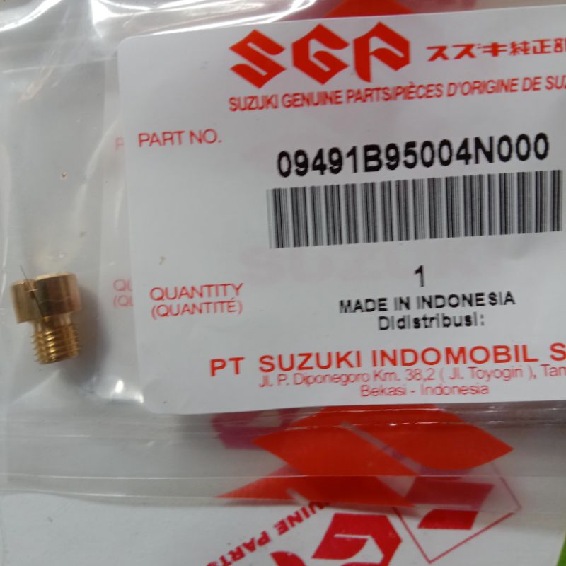 Main Jet spuyer karburator smash new smash titan Axelo ukuran #95 dijamin original SGP