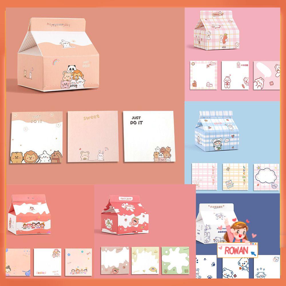 R-flower 200 Lembar Memo Pad / Kertas Memo Motif Kartun Beruang / Bunga Untuk Stationery Anak Perempuan / Sekolah / Kantor