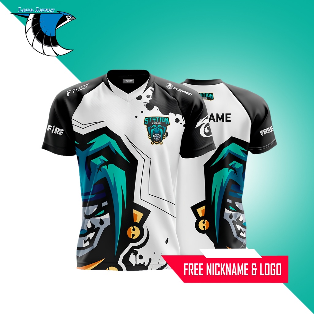 JERSEY BAJU KAOS GUILD GAMING FREEFIRE FF MOBILE LEGENDS ML PUBG BISA CUSTOM + LOGO (FREE NICKNAME)