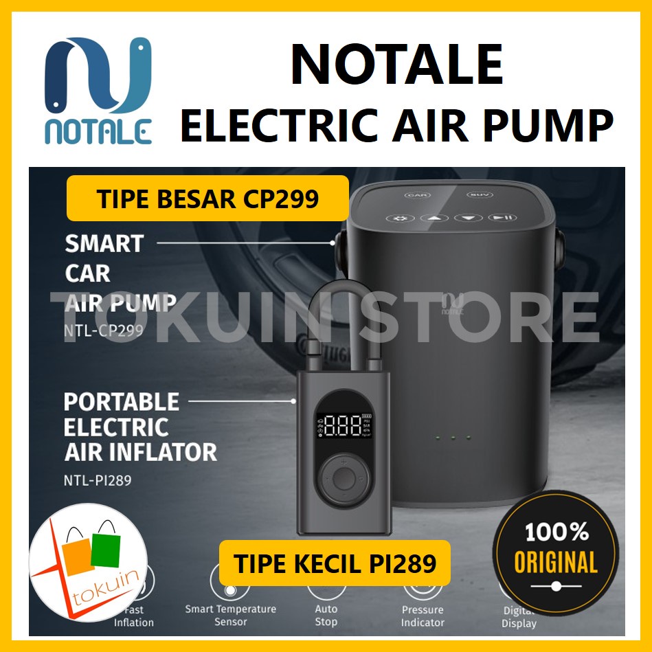 Notale Electric Air Pump Inflator Pompa Ban Elektrik Mobil Sepeda Motor