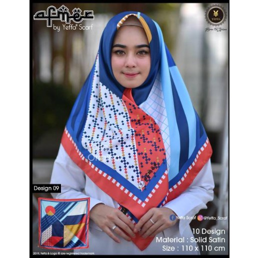 Jilbab Segiempat Afmer by Yeffa / Jilbab Motif / Jilbab Murah / Jilbab Grosir / Hijab Murah