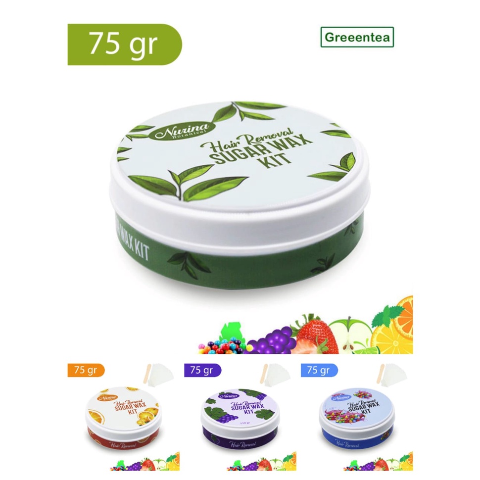 Sugar WAX WAXING KIT PREMIUM Penghilang Bulu Rambut 75 gr