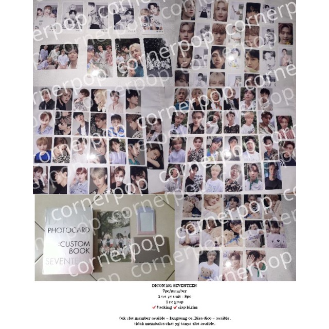 [ready indo] seventeen dicon 101 photocard joshua jun wonwoo mingyu scoup dk vernon dll
