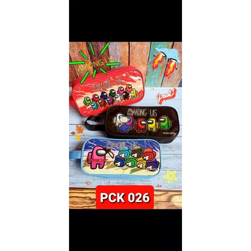 

[LGS] tempat pensil among us kotak pensil bahan kain sletting pck026